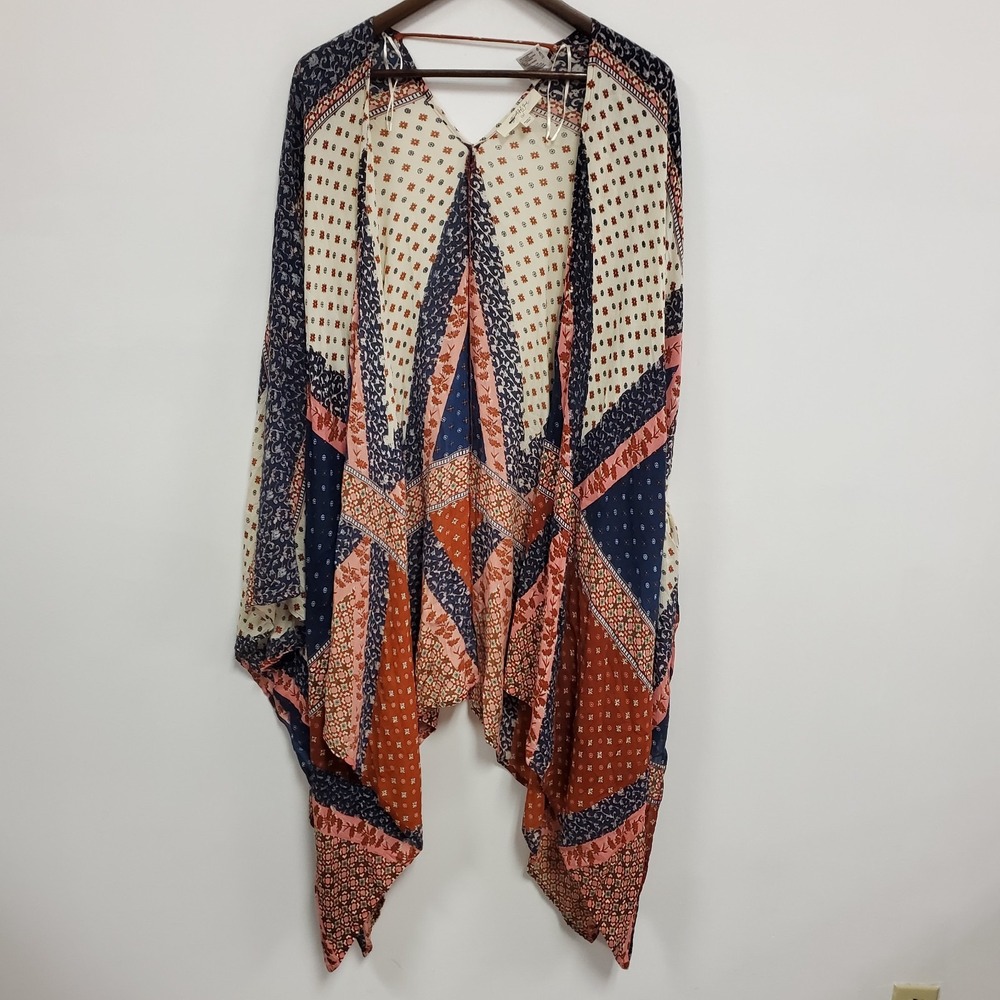 A Beautiful Soul Womens Patchwork Kimono Top One Size Bohemian Festival Flowy